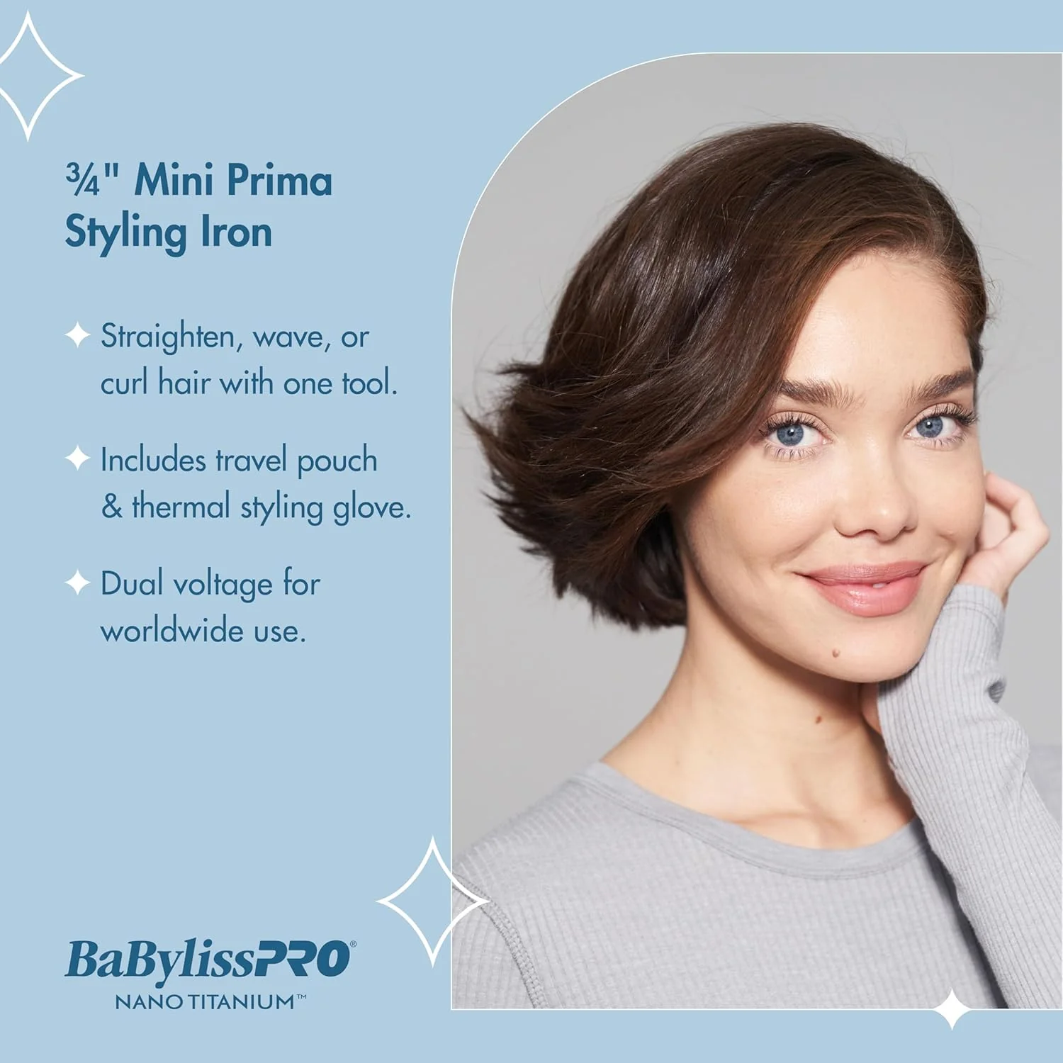 BaBylissPRO Nano Titanium Prima 2000 Mini Flat Iron 3/4" - Image 7