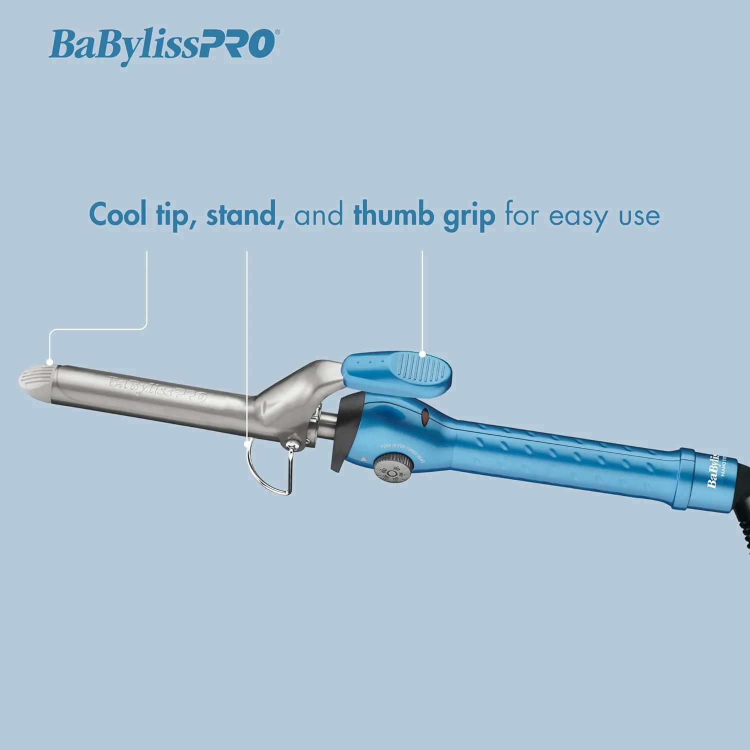 BaBylissPRO Nano Titanium Spring Curling Iron 1.5" (BNT150S) - Image 3