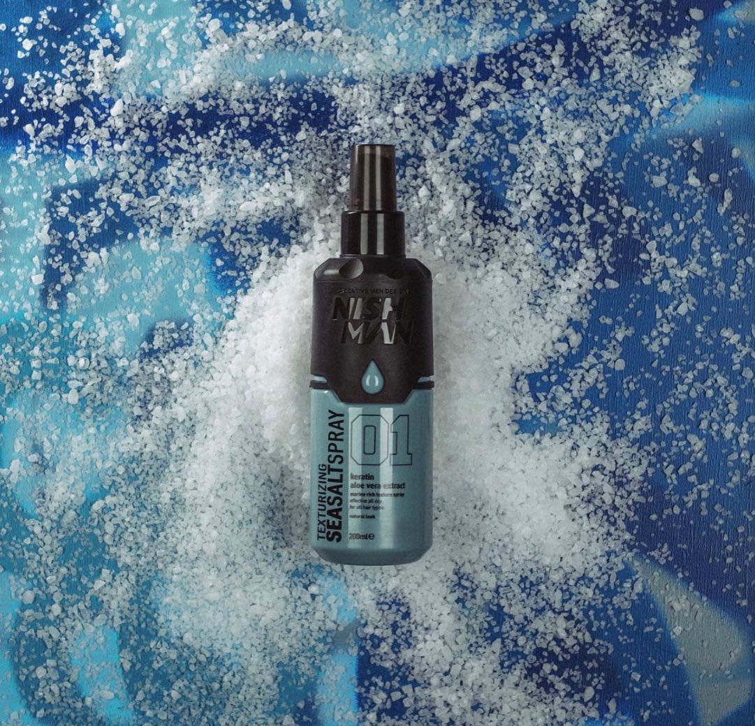 Nishman Texturizing Sea Salt Spray w/ Keratin & Aloe Vera Extract (200ml/6.76oz) - Image 4