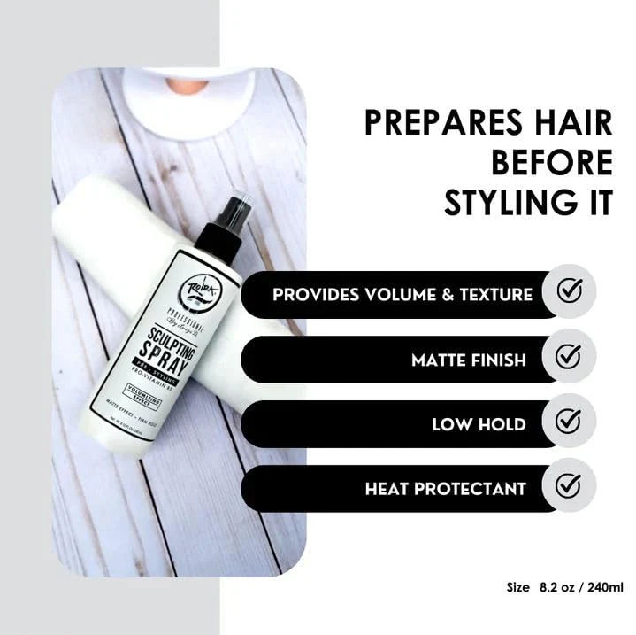 Rolda Pre-Styling Firm Hold Low Shine Sculpting Spray (240ml/8.12oz) - Image 4