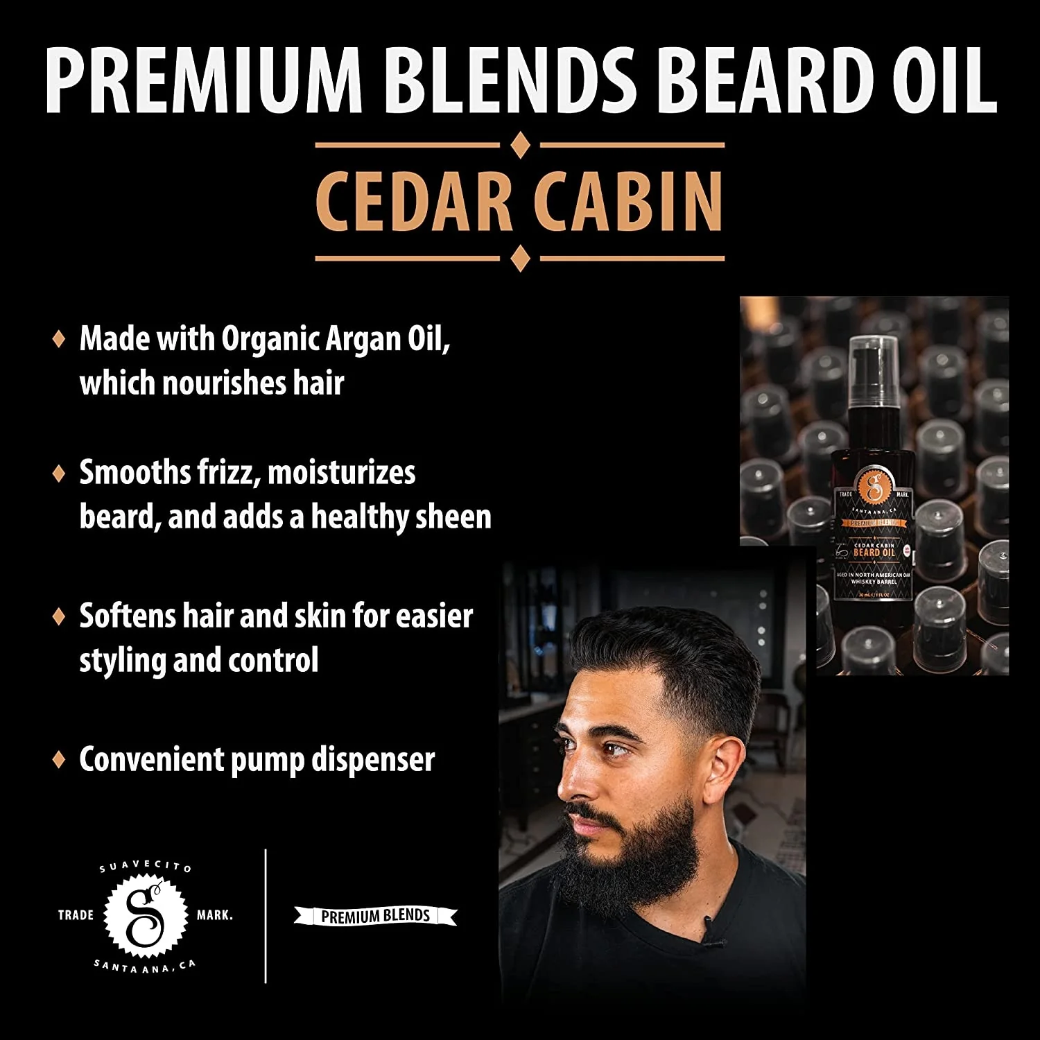 Suavecito Premium Blends Beard Oil (30ml/1oz) - Image 3