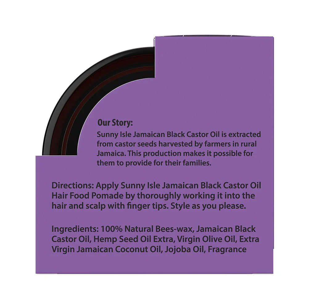 Sunny Isle Jamaican Black Castor Oil Lavender Hair Food Pomade (120ml/4oz) - Image 5